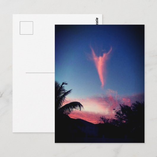 Angel Clintavond sky Briefkaart (Voorkant / Achterkant)