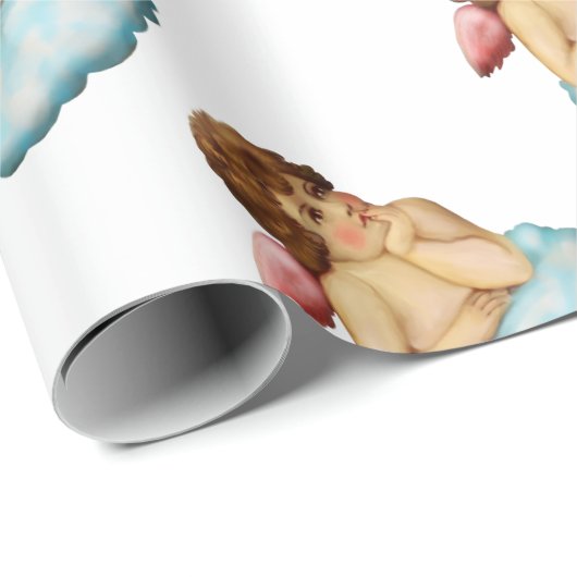 Angel Cloud Cupid Cadeaupapier (Rol Hoek)