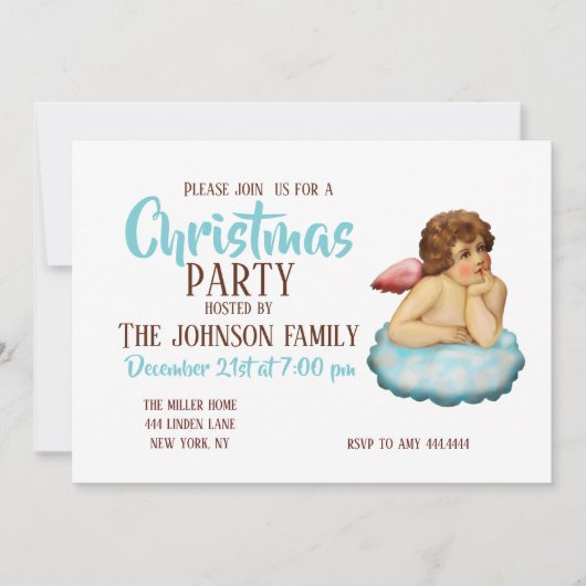 Angel Cloud Cupid Kaart (Voorkant)