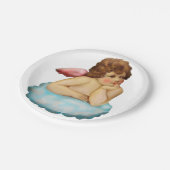 Angel Cloud Cupid Papieren Bordje (Gekanteld)