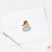 Angel Cloud Cupid Vierkante Sticker (Envelop)