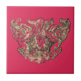 Angel – Coat of arms – Emblem pink Tegeltje