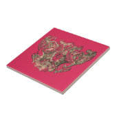 Angel – Coat of arms – Emblem pink Tegeltje (Zijkant)