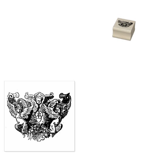 Angel – Coat of arms – Emblem Rubberstempel (Gestempeld)