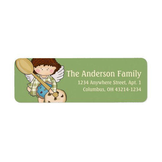 Angel Cookie Baker Return Address Label design2 (Voorkant)