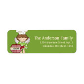 Angel Cookie Baker Return Address Label design4 (Voorkant)