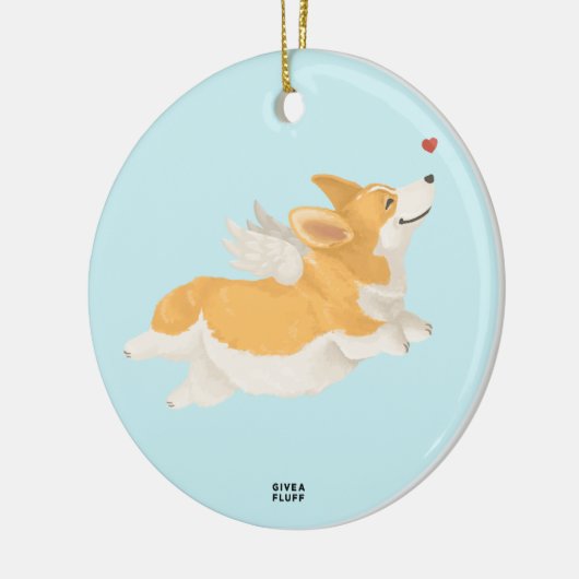 Angel Corg Keramisch Ornament (Links)