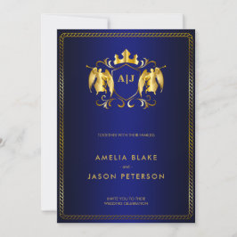 Angel Crest | Gold Royal Blue Luxurous Kaart