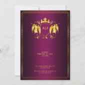 Angel Crest | Gold Royal Pink Luxurous Kaart (Achterkant)