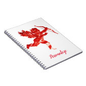 Angel Cupid Red Cherub Notitieboek (Rechterzijde)