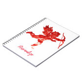 Angel Cupid Red Cherub Notitieboek (Linkerzijde)