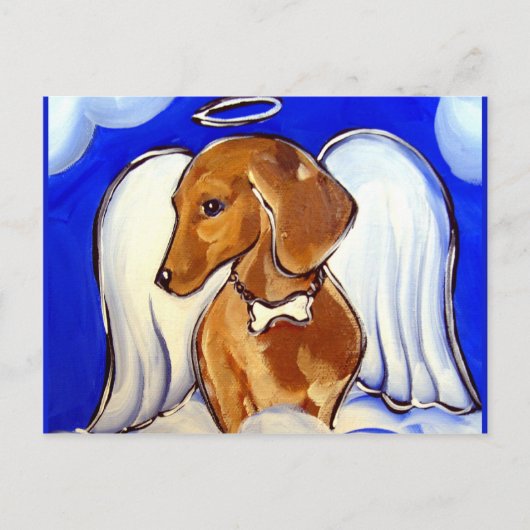 Angel Dachshund Briefkaart (Voorkant)
