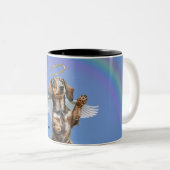 Angel Dachshund Herdenking Koffie Mok (Voorkant rechts)