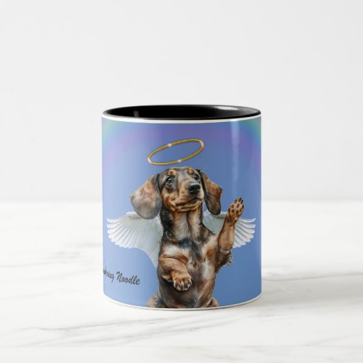 Angel Dachshund Herdenking Koffie Mok (Center)