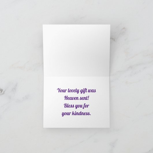 Angel Dank-u vakantie Kaart (Binnen)