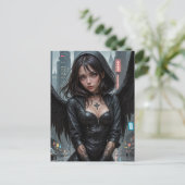 Angel Dark Fantasy Briefkaart (Staand voorkant)