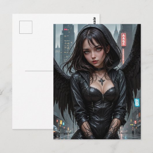 Angel Dark Fantasy Briefkaart (Voorkant / Achterkant)