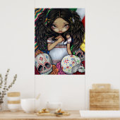 Angel de los Muertos Art Afdrukdag van de doden Poster (Keuken)