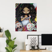 Angel de los Muertos Art Afdrukdag van de doden Poster (Thuiskantoor)