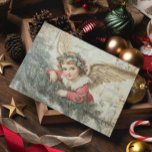 Angel  decoupage kerst briefkaart<br><div class="desc">Dit ontwerp is gemaakt door middel van digitale kunst. Het kan worden gepersonaliseerd door op de knop Aanpassen te klikken en de foto, kleur, het toevoegen van een naam, initialen of uw favoriete woorden te wijzigen. Neem contact met mij op via colorflowcreations@gmail.com als u dit ontwerp op een ander product...</div>