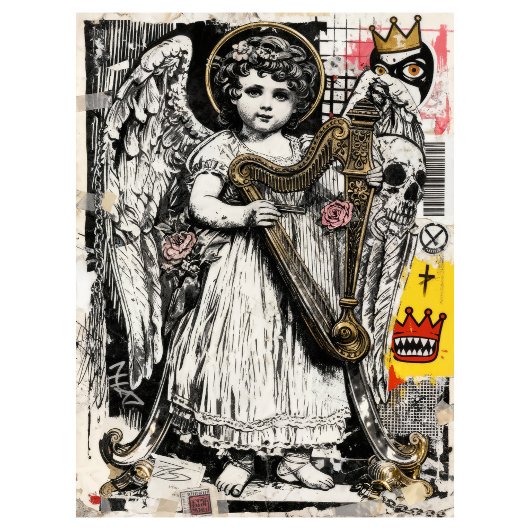Angel Decoupage Tissue Paper Street Art Collage Tissuepapier