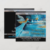 Angel deelt het nieuws Elegant Kerstfeest Kaart (Voorkant / Achterkant)