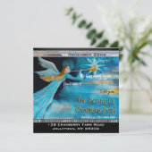 Angel deelt het nieuws Elegant Kerstfeest Kaart (Staand voorkant)