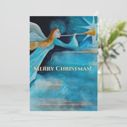 Angel deelt het nieuws Elegant Kerstmis (Staand voorkant)