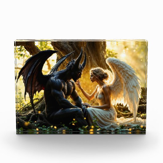 Angel Demon bovennatuurlijk helder ontwerp Fotoblokken (Voorkant)