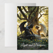 Angel Demon bovennatuurlijk helder ontwerp Kaart (Voorkant / Achterkant)