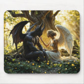 Angel Demon bovennatuurlijk helder ontwerp Muismat (Voorkant)