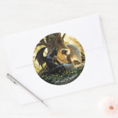 Angel Demon bovennatuurlijk helder ontwerp Ronde Sticker (Envelop)