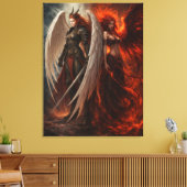 Angel & Demon – Embodiment of Duality Canvas Afdruk (Insitu (Woonkamer))