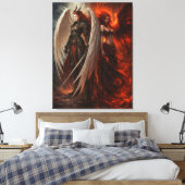 Angel & Demon – Embodiment of Duality Canvas Afdruk (Insitu (Slaapkamer))