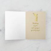 Angel denkt aan jou en Gezegde een gebed. Kaart (Binnen)