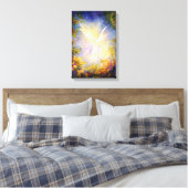 "Angel Descending" Guardian engel dalend. Canvas Afdruk (Insitu (Slaapkamer))
