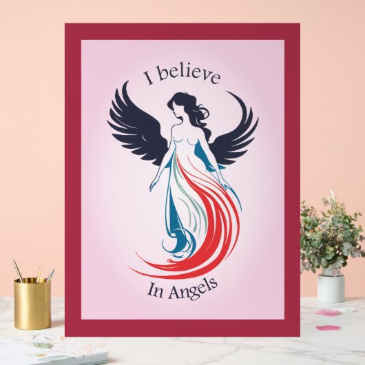 Angel design hangende muur kunst acryl bord (Huwelijk)