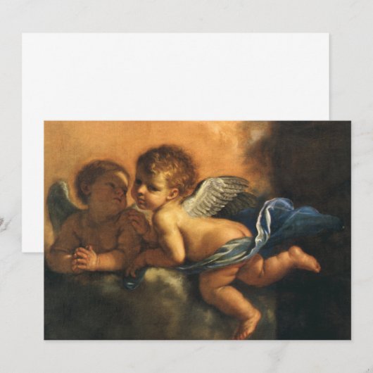 Angel detail, Patron Saints of Modena van Guercino (Voorkant / Achterkant)