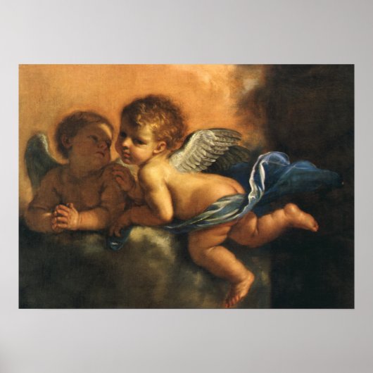 Angel detail, Patron Saints of Modena van Guercino Poster (Voorkant)