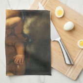 Angel detail, Patron Saints of Modena van Guercino Theedoek (Quarter Fold)