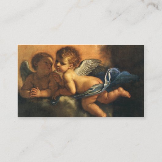 Angel detail, Patron Saints of Modena van Guercino Visitekaartje (Achterkant)