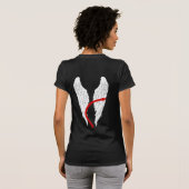 Angel & Devil 50% (Long Red Tail White Wings) T-shirt (Achterkant volledig)