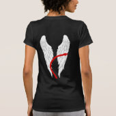 Angel & Devil 50% (Long Red Tail White Wings) T-shirt (Achterkant)
