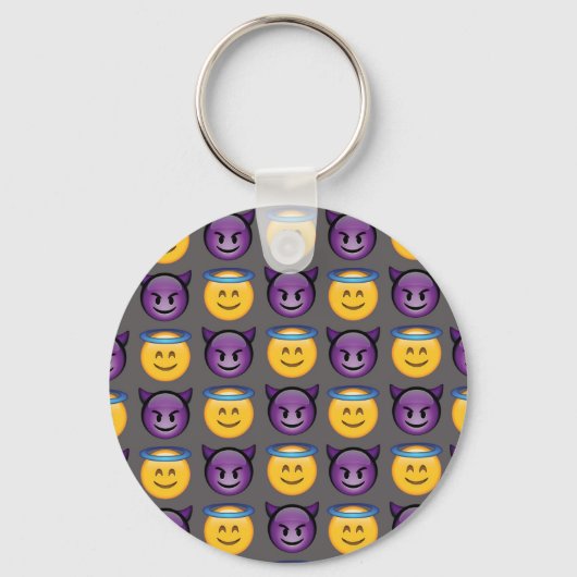 Angel & Devil Emojis Sleutelhanger (Voorkant)