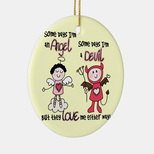 Angel Devil Keramisch Ornament (Rechts)