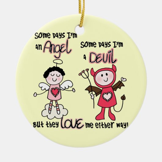 Angel Devil Keramisch Ornament (Voorkant)