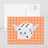 Angel Dice met hart Briefkaart (Voorkant / Achterkant)