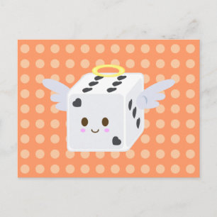 Angel Dice met hart Briefkaart