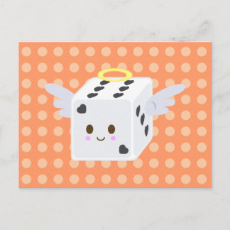 Angel Dice met hart Briefkaart