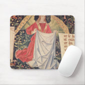 Angel die de mantel vasthoudt muismat (Met muis)